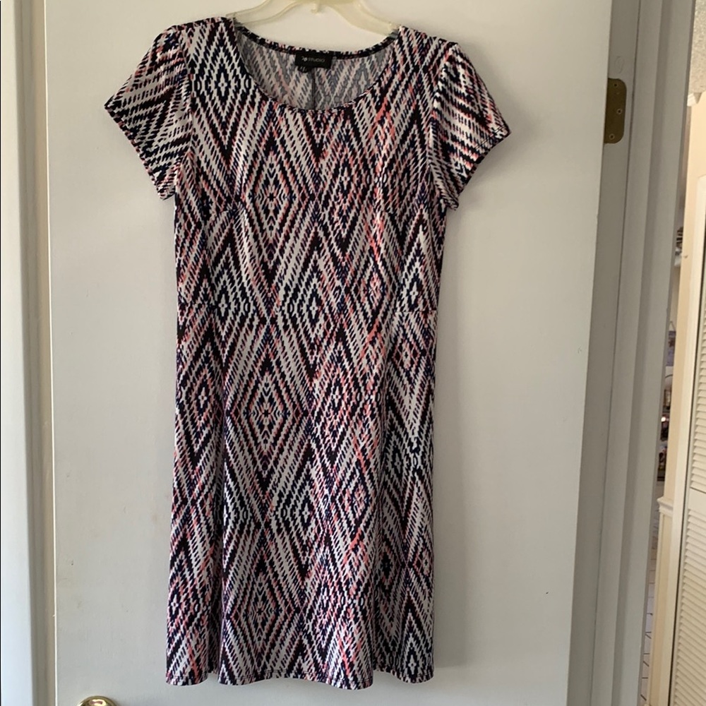 Geometric Patterned Dress - Multicolor